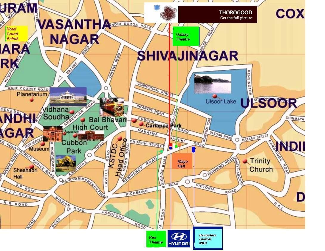 Ulsoor بنگلور نقشہ