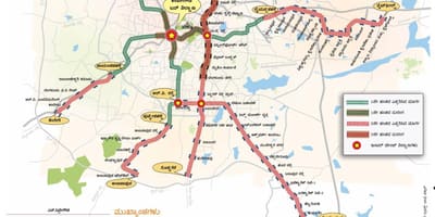 Namma میٹرو فیز 2 راستے کا نقشہ