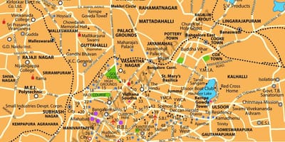 بنگلور نقشہ پر
