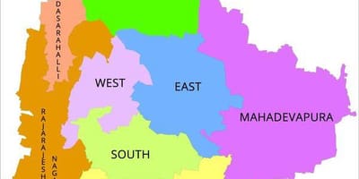 بنگلور BBMP وارڈ کا نقشہ