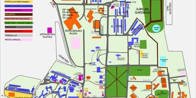 نقشہ کے IISC بنگلور