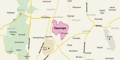 نقشہ کے Vijayanagar بنگلور